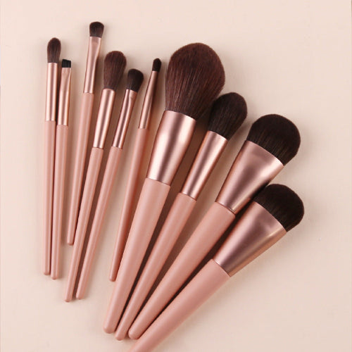 Nu Brush Rose Élégance | Set de 11 Pinceaux Pro & Trousse de Voyage✨