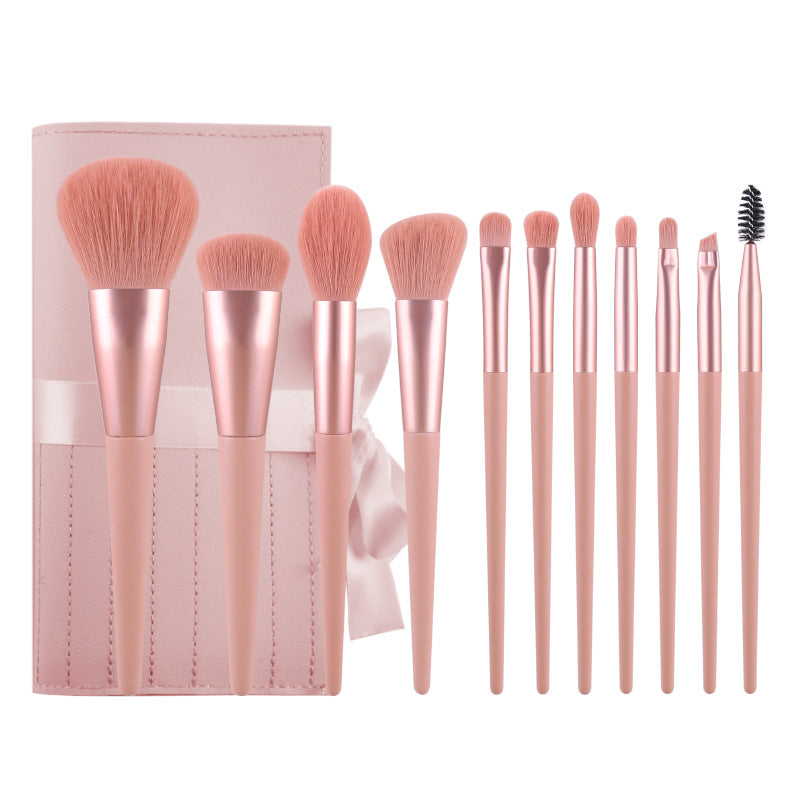 Nu Brush Rose Élégance | Set de 11 Pinceaux Pro & Trousse de Voyage✨